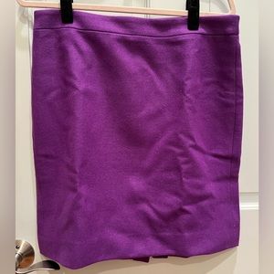 Purple JCrew wool pencil skirt, size 10